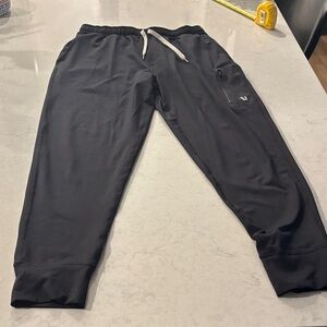 Vuori Black Joggers with White Drawstring sz M